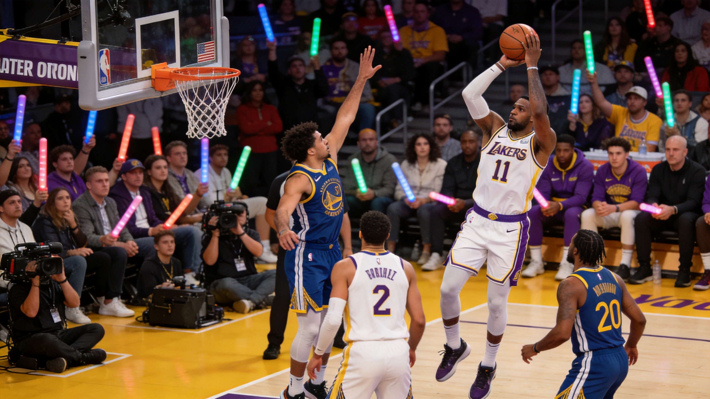 NBA篮球比赛中球员三分投篮